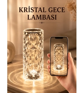 Kristal Dokunmatik Ve Kumandalı Masa Ve Gece lambasI