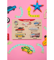 Taşıtlar Puzzle Eğitici Ahşap Bul Tak Yapboz