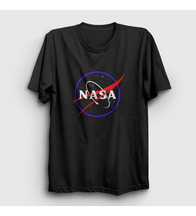Presmono Unisex Siyah Logo V2 Nasa Space Uzay T-Shirt 282973tt