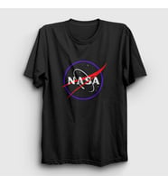 Presmono Unisex Siyah Logo V2 Nasa Space Uzay T-Shirt 282973tt