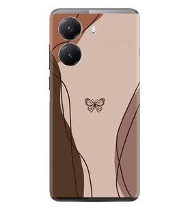Xiaomi Poco X7 Pro Kılıf Boutique Baskılı Resimli Kahve Kelebek Pcode -038