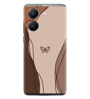 Xiaomi Poco X7 Pro Kılıf Boutique Baskılı Resimli Kahve Kelebek Pcode -038