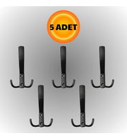 Uzun Noktalı Metal Askı Şık Portmanto Askılık Dolap Mobilya Askısı (vidalar Dahil)(5 ADET)
