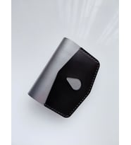 Hakiki Deri Minimalist Dikey Kartlık Cüzdan - Damla Kesim Siyah DRC62