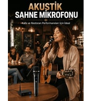 Çift Kablosuz El Mikrofonu Net Ses Kalitesi ve Dijital Gösterge