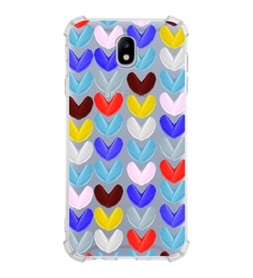 PrintiFy Samsung Galaxy J7 Pro Uyumlu Water Color 1 Baskılı Şeffaf Köşe Korumalı Antişok Kılıf