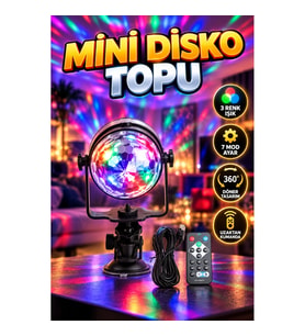 3 Renk 7 Mod Döner Disko Topu Parti ve Dekorasyon Işığı