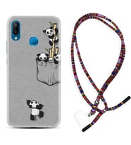 Huawei P20 Lite Mate 10 20 Lite Pro P40 Lite KılıfBoyun Asklı Rasta Silikon Pandalar 1798