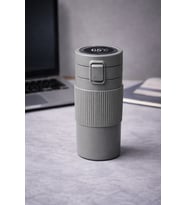 Have A Nice Day 600 Ml Çelik Termos Mug Çift Katmanlı Isı Yalıtımlı Sızdırmaz Bardak (Beton Gri)