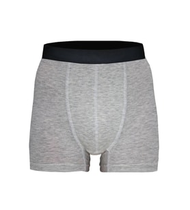 Erkek Pamuklu Likralı Gri Boxer