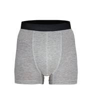 Erkek Pamuklu Likralı Gri Boxer