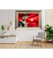 Gümüş Çerçeveli Atatürk Tablo as55