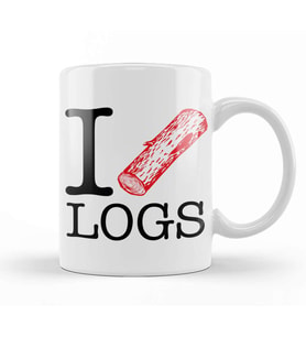 Twin Peaks I love Logs Kupa Bardak Porselen