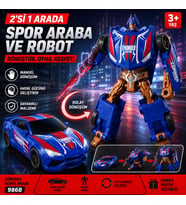 Dönüşen Robot Araba 2'si 1 Arada Spor Araba ve Robot Oyuncak Manuel Dönüşüm