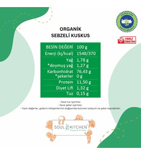 Soul Kitchen Organik Sebzeli Kuskus 300 g