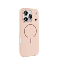iPhone 17 Pro Max Kılıf M-safe Şarj Özellikli Meta Kılıf (Pembe)