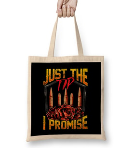 Just The Tip I Promise Bullet Pun Gun Rights Bez Çanta Uzun Saplı