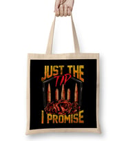 Just The Tip I Promise Bullet Pun Gun Rights Bez Çanta Uzun Saplı