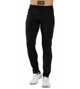 Crozwise 2182-10 Siyah Drops Kumaş Dar Paça Erkek Spor Pantolon