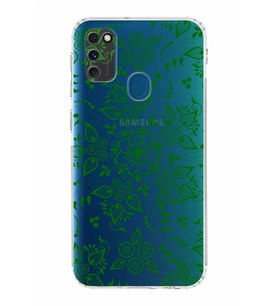 Samsung Galaxy M21  Kamera Korumalı Kapak Nostalji Desen Tasarımlı  Şeffaf  Kılıf