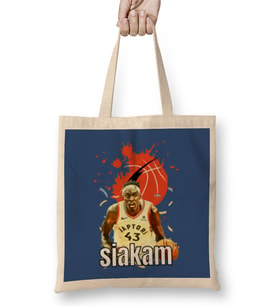 Pascal Siakam Pascal SiakamVintage Art -Legend Basketball Gift Vintage Retro Style Bez Çanta Uzun Saplı