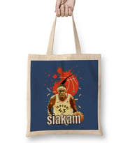 Pascal Siakam Pascal SiakamVintage Art -Legend Basketball Gift Vintage Retro Style Bez Çanta Uzun Saplı