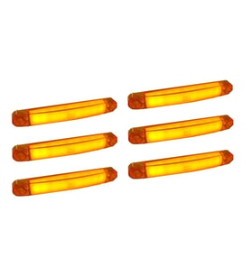 6 Adet Neon Parmak Led Lamba Slim Model Turuncu 12-24 Volt