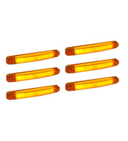 6 Adet Neon Parmak Led Lamba Slim Model Turuncu 12-24 Volt