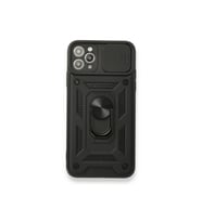 Çınarcık Dev iPhone 11 Pro Max Kılıf Pars Lens Yüzüklü Silikon - Siyah