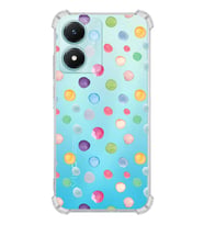 PrintiFy Vivo Y16 Uyumlu Water Color 6 Baskılı Şeffaf Köşe Korumalı Antişok Kılıf