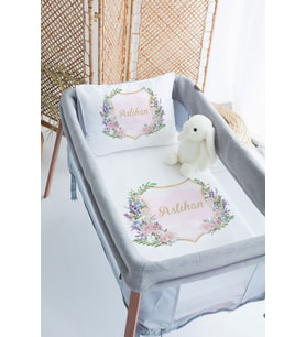 %100 Delux Pamuk Isme Özel 70x120 Park Yatak Nevresim Takımı