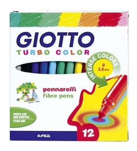 GIOTTO KEÇELİ KALEM 12 RENK TURBO COLOR KARTON KUTU