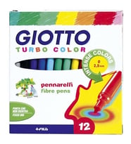GIOTTO KEÇELİ KALEM 12 RENK TURBO COLOR KARTON KUTU