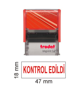TRODAT İMPRİNT 12  "KONTROL EDİLDİ KAŞESİ" KIRMIZI MÜREKKEP