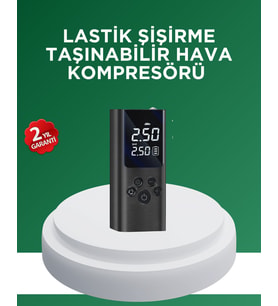 Northcity Dijital Lastik Pompası - Otomatik Kapanma Özelliği ve LED'li Çok Amaçlı Taşınabilir Kompresör