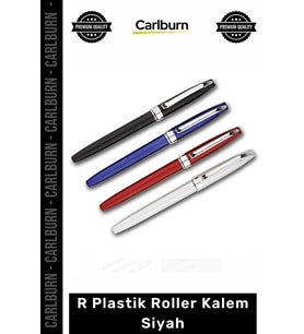 Özel Üretim Promosyon Logo Baskılı Kaliteli Ofis Kırtasiye Kurumsal R Plastik Roller Kalem Siyah