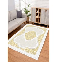 Dijital Kaymaz Taban Yıkanabilir Renkli Salon Halısı Mutfak Halısı Yolluk ND-SM-42 (Gold)
