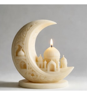 Hilal İçinde Cami Figürü Silikon Kalıp KRK 5178