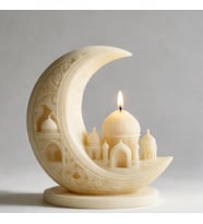 Hilal İçinde Cami Figürü Silikon Kalıp KRK 5178