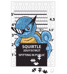 Squirtle Bad Boy Pokemon Puzzle 240 Parça Yapboz