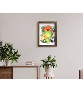 BK Home Doğal Masif Ahşap Çerçeveli Tablo 45x65cm-61
