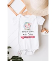 Anneler Günün Kutlu Olsun Anneciğim Pembe Kız Özel Tasarım Bebek Zıbın Pamuklu Çıtçıtlı Body
