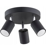 RİOLİGHT MODERN6 SİYAH MUTFAK,SALON,GİYİNME ODASI,CAFELER İÇİN GÜN İŞİĞI METAL 3LÜ SPOT(AMPUL DAHİL)