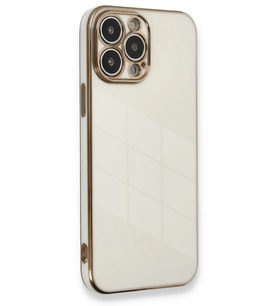 Durukar® iPhone 13 Pro Max Kılıf Volet Silikon - Beyaz