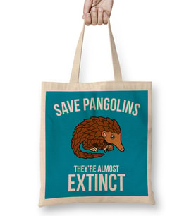 Save Pangolins They're Almost Extinct Bez Çanta Uzun Saplı