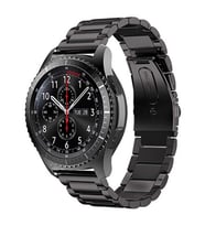Samsung Galaxy Watch Gear S2 / 3 41mm Kordon Klipsli Metal Kordon 04 (Siyah)