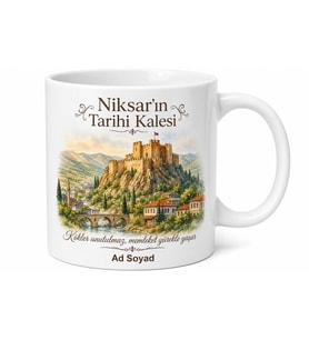 Niksar Tarihi Kalesi ve Doğası Tokat Hatırası Kupa Bardak Hediye