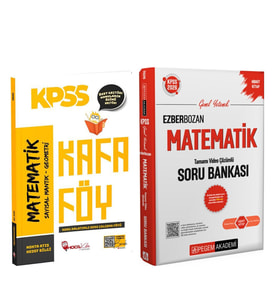 Hoca Kafası KPSS Matematik Konu Anlatımlı Kafa Föy ve Pegem Soru Bankası Seti 2 Kitap