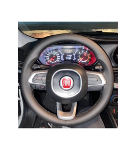 DİKİŞLİ DİREKSİYON KILIFI İTHAL SİYAH DERİ SİYAH DİKİŞLİ FIAT EGEA İÇİN