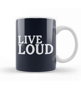 Live Loud Kupa Bardak Porselen